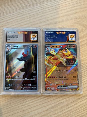 Lot Reptincel & Dracaufeu EX – Pokémon 151 SV2a – Notées 9.5