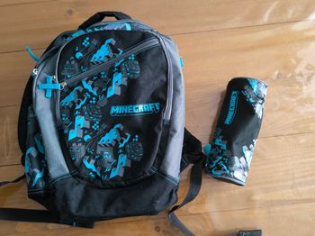 Cartable et trousse Minecraft