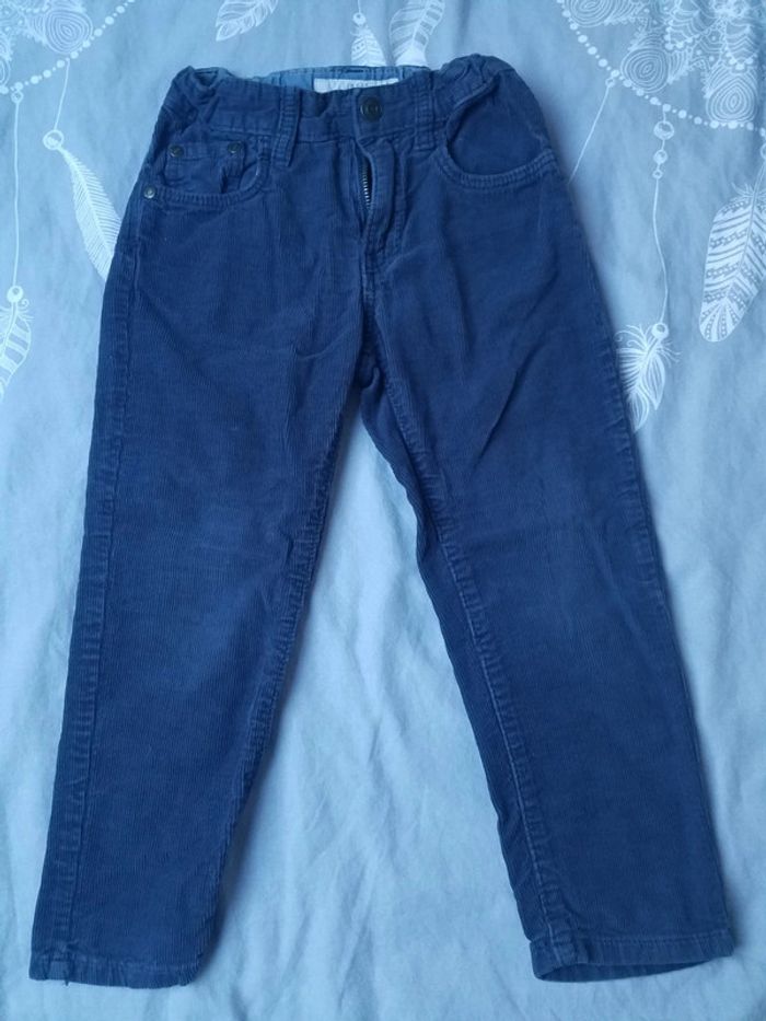 Pantalon en velour Bleu H&M