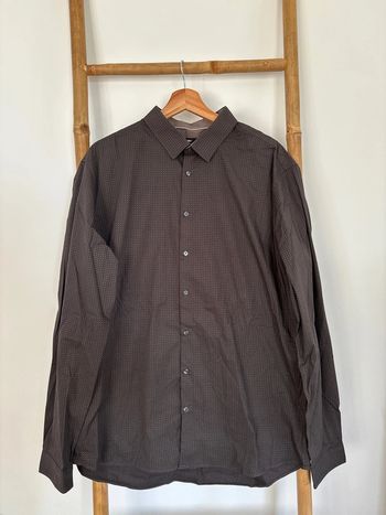 Chemise noire à motifs marron Celio taille XXL 45/46