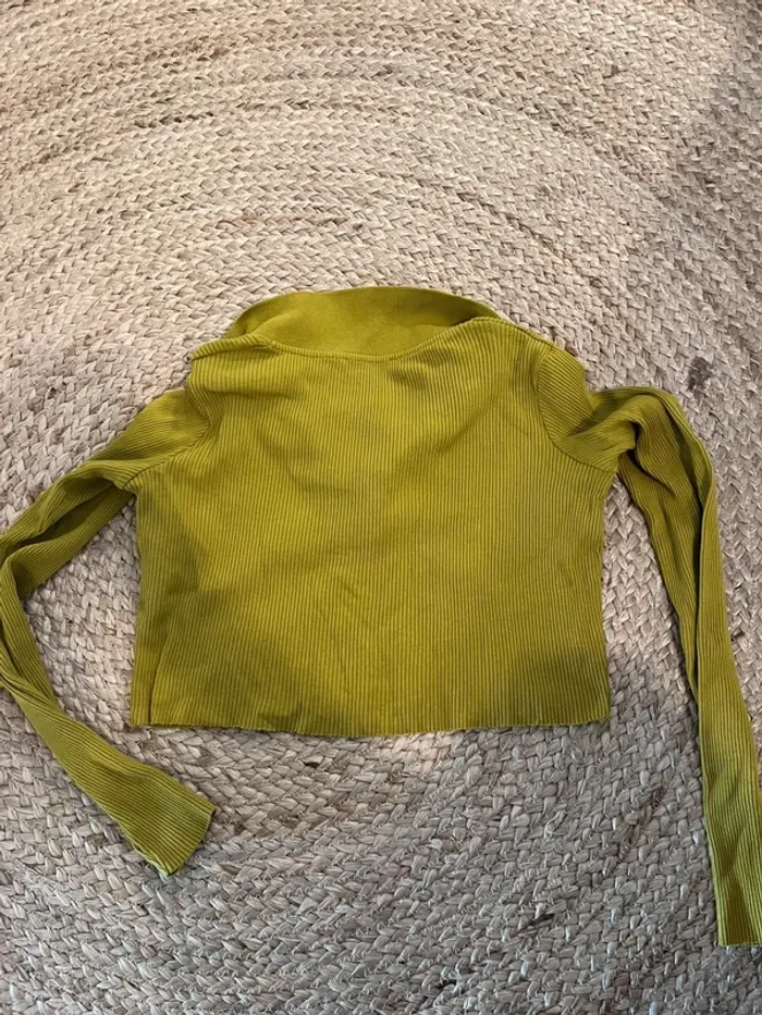 Crop top manche longue vert pomme Pacific republic - photo numéro 5