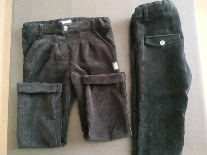 Lot de deux pantalons velours 4 ans