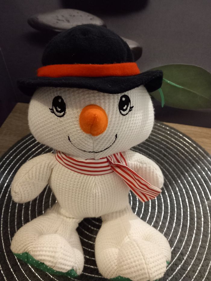 Peluche fisher price cozies 1998  bonhomme de neige rare - photo numéro 2