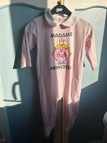 Pyjama une pièce, madame Princesse, 12 mois