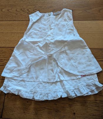 Tunique blanche dentelle 6 mois