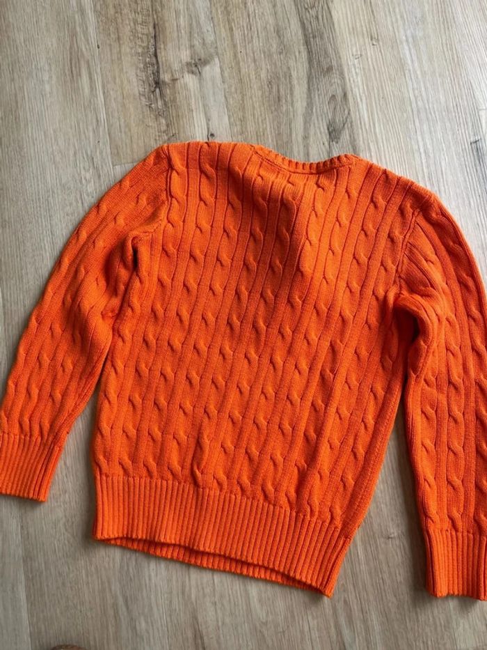 Pull Torsadé  Ralph Lauren Orange 7ans - photo numéro 4