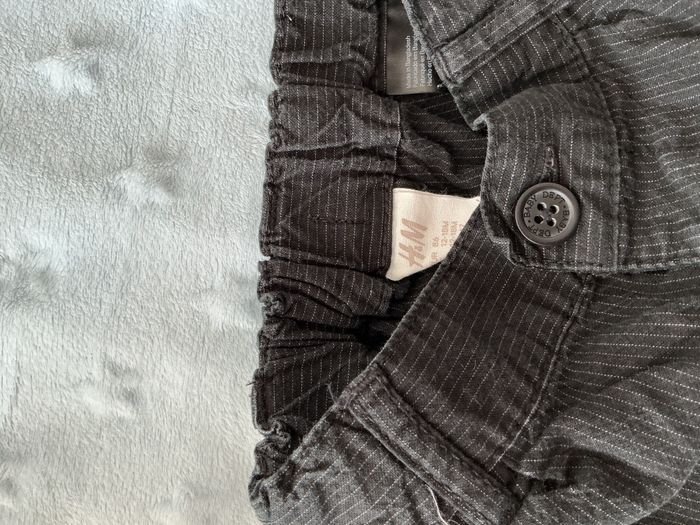 pantalon léger noir rayé blanc 12/18 mois H&M taille réglable - photo numéro 8