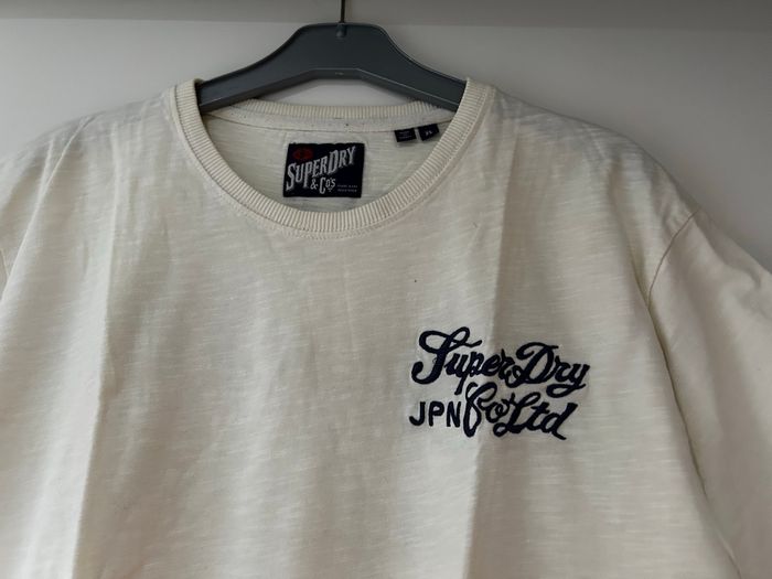 Tee-shirts homme Superdry crème - photo numéro 2