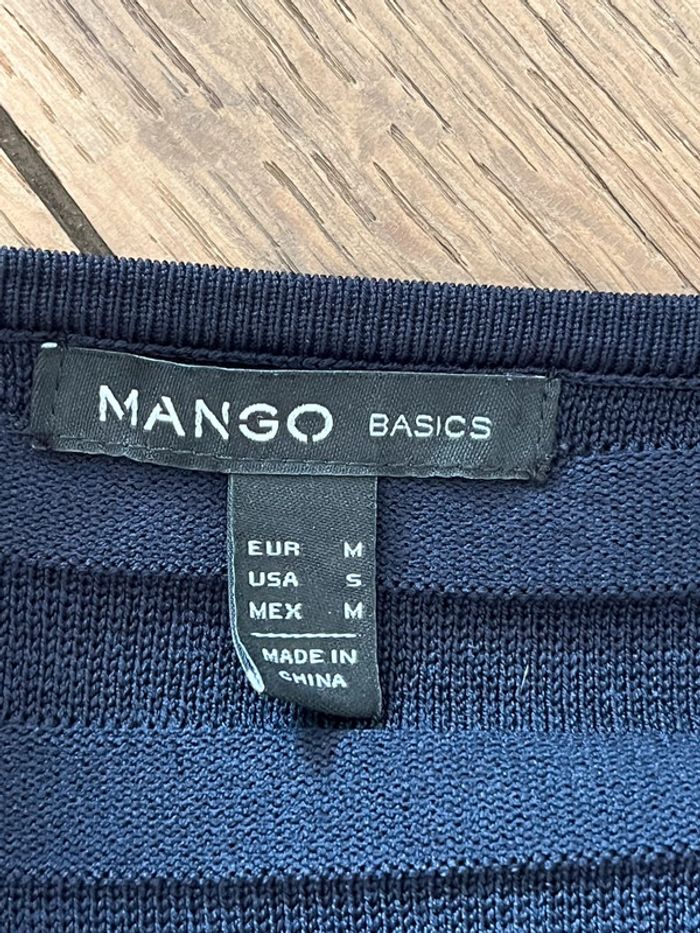 Robe moulante manches 3/4 bleu marine Mango - photo numéro 6