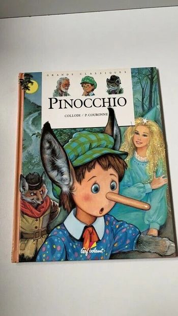 Ancien livre Pinocchio Collodi Pierre Couronne Cerf volant 1994