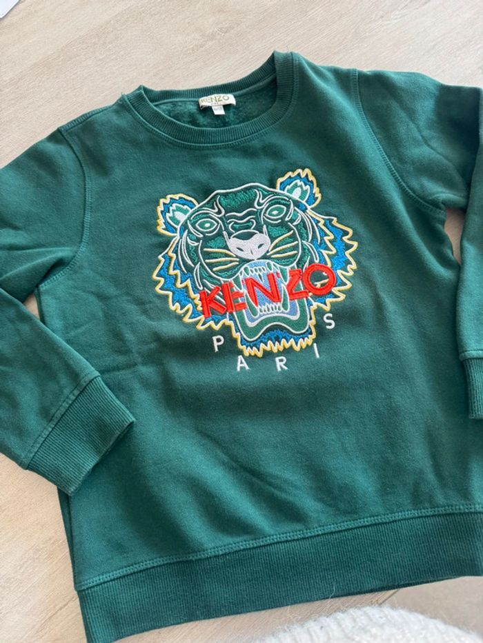 Sweat Kenzo 8ans authentique vert