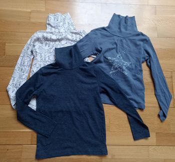 Lot tee shirt col roulé 8 ans