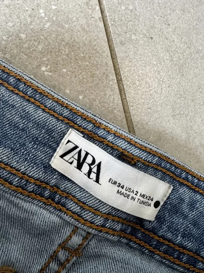 Jean bleu Zara, taille 34, très bon état, 34x100cm - photo numéro 2