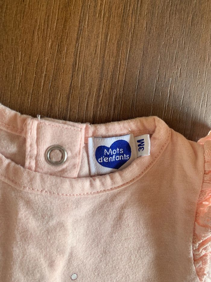 T shirt manche longue Mot d’enfant 3 mois - photo numéro 2