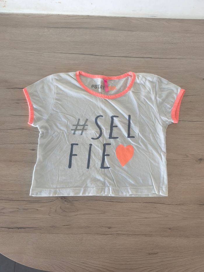 Tee-shirt manches courtes court 14 ans