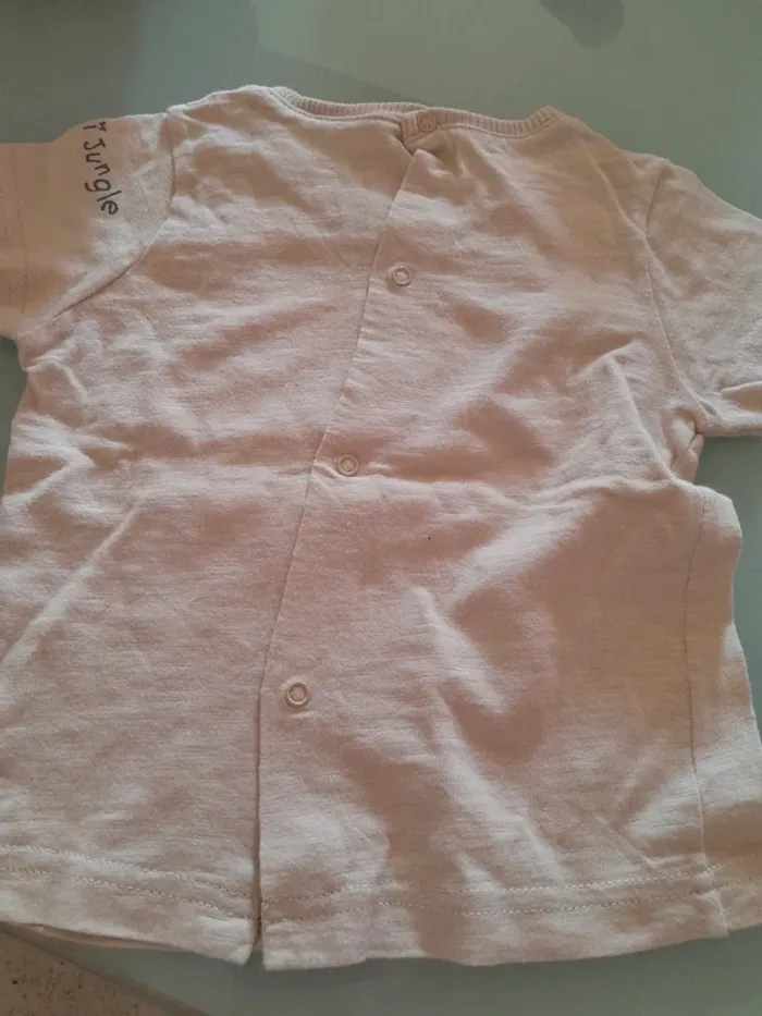 T-shirt manches courtes beige 9mois - photo numéro 3