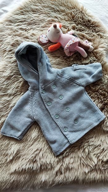 Gilet capuche gris Kiabi 1 mois