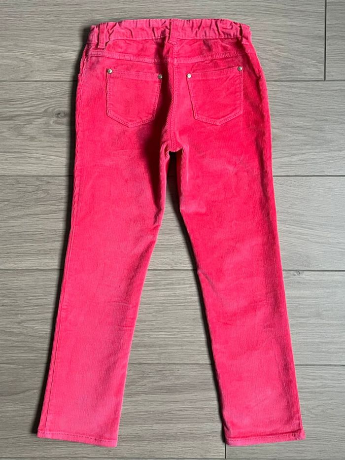 Pantalon en velours rose avec taille ajustable sérigraphié Petit bateau T-6 ans - photo numéro 4