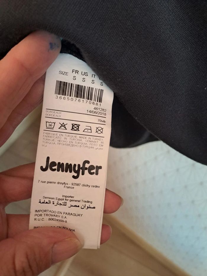 Jolie robe femme Jennyfer S bordeaux blanc et noir tbe - photo numéro 5