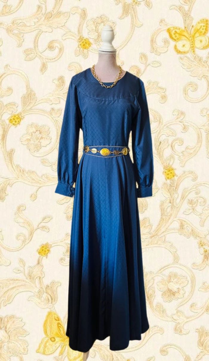 💙Magnifique longue robe bleue vintage style médiéval féerique fairycore medieval blue dress💙 - photo numéro 8