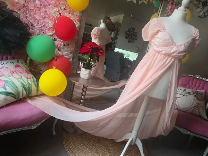 Robe pour shot photos grossesse rose neuf - photo numéro 6