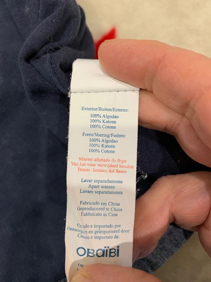 Robe Salopette Obaïbi Bleue Et Orange 6M - photo numéro 10