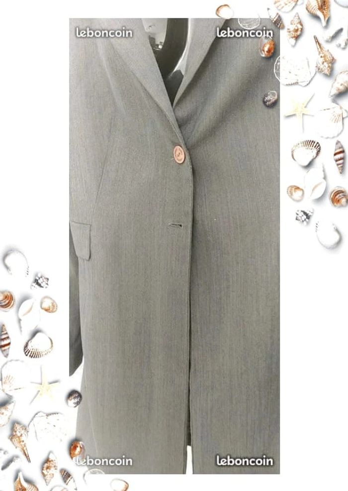 Veste Chantal rosner grise taille 40 - photo numéro 3