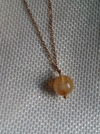 Collier pierre de citrine naturelle