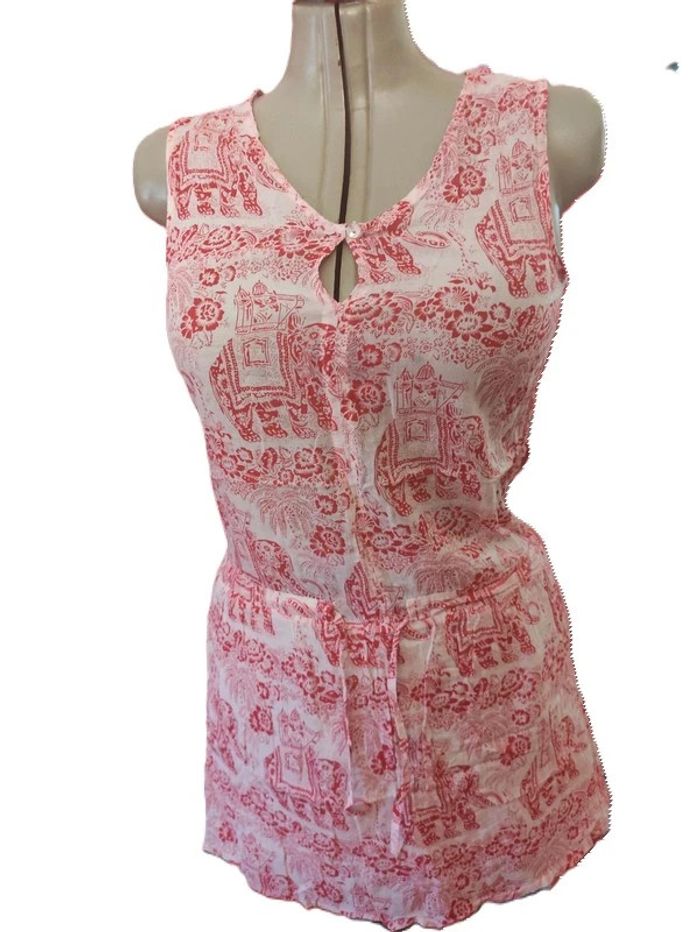 Robe été légère Mystic Taille 38 blanc rose foncé - photo numéro 3