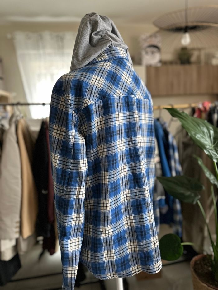 Veste chemise IKKS à carreaux avec capuche amovible – T.M – Neuve - photo numéro 5