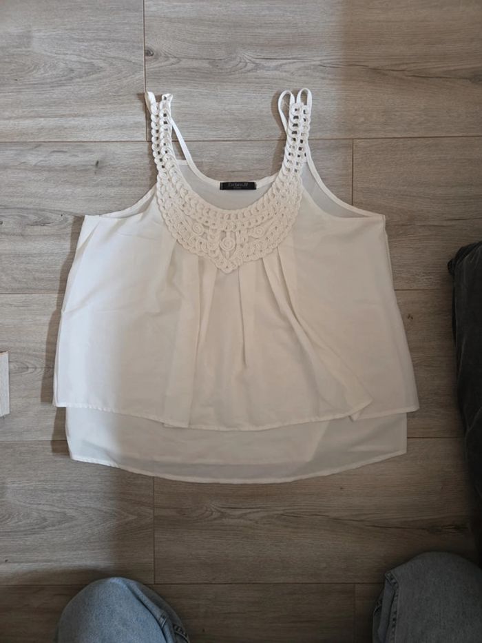 Top blanc femme T M /L