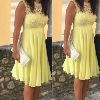 Robe cérémonie jaune