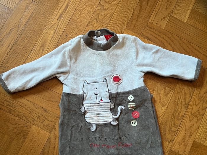 Pyjama Tiassaia 3 mois Bleu ciel / gris chaton - photo numéro 2