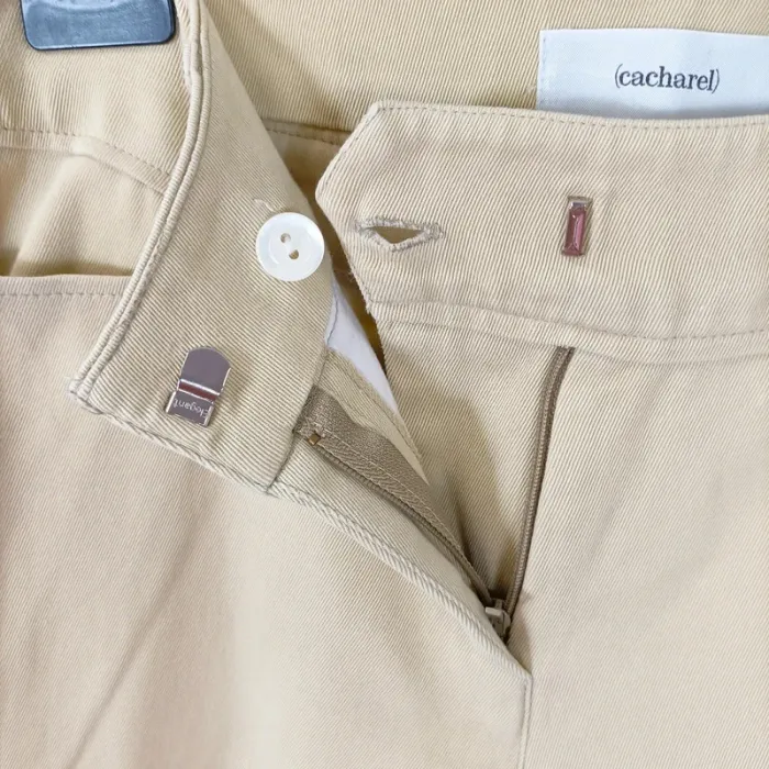 Pantalon jaune/beige cacharel - Élégant et sobre - Taille 38 estimée longueur 90cm x 40cm A598 - photo numéro 5