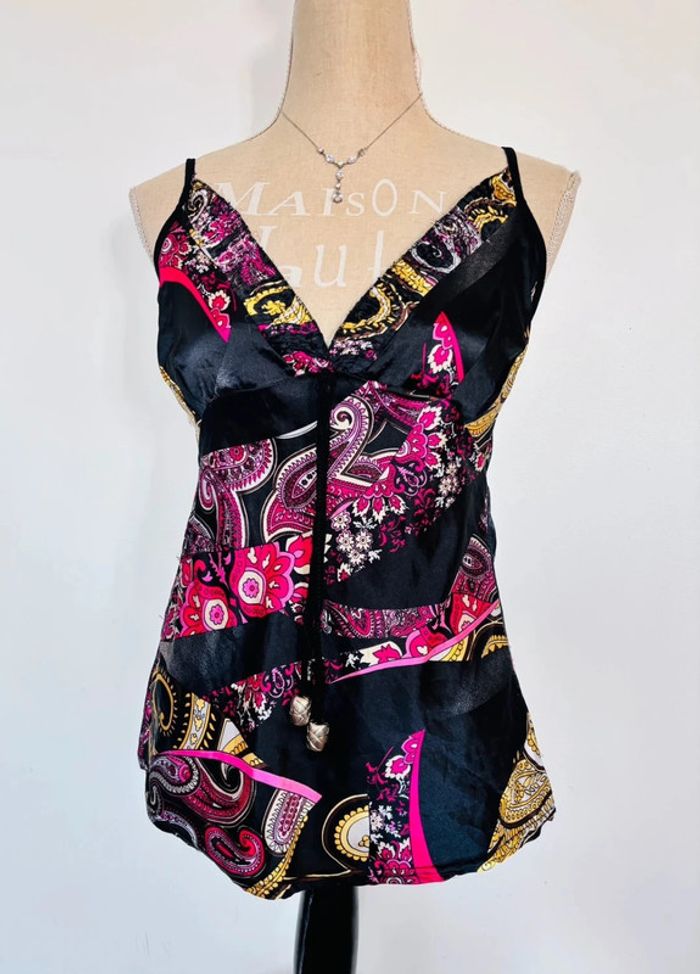 💕 top chic satiné decoleté v - photo numéro 2