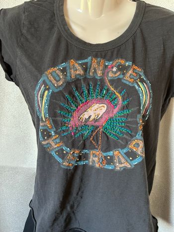 T-shirt gris flamant rose XS Leon & Harper