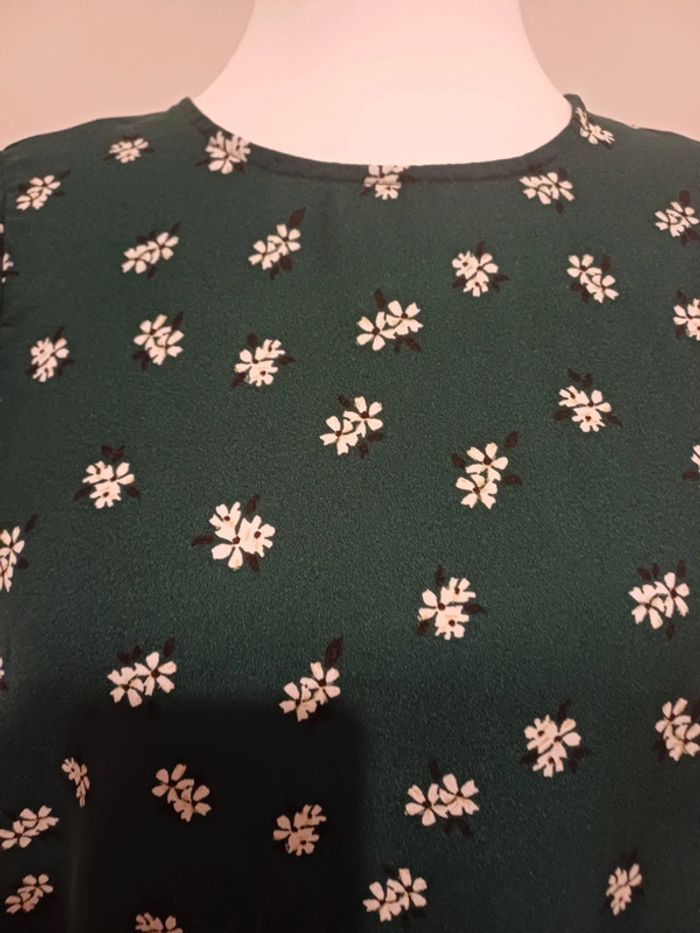 Robe verte foncée Fleurie Tiffosi taille L/XL 40/42 - photo numéro 3