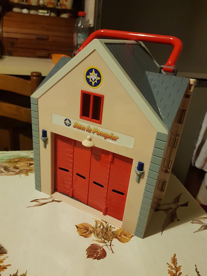 Lot maison caserne Sam le pompier transportable + camion échelle + quad - photo numéro 10