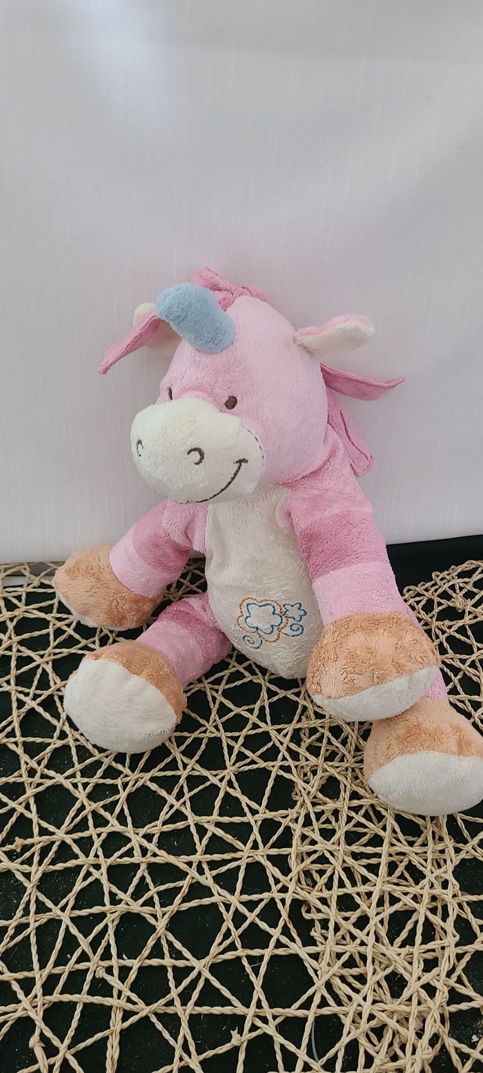Doudou licorne rose BENGY - photo numéro 4