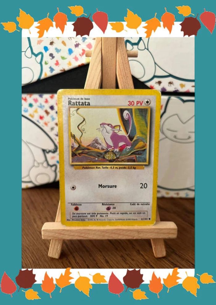 Carte Pokémon rattata 61/102 wizard set de base