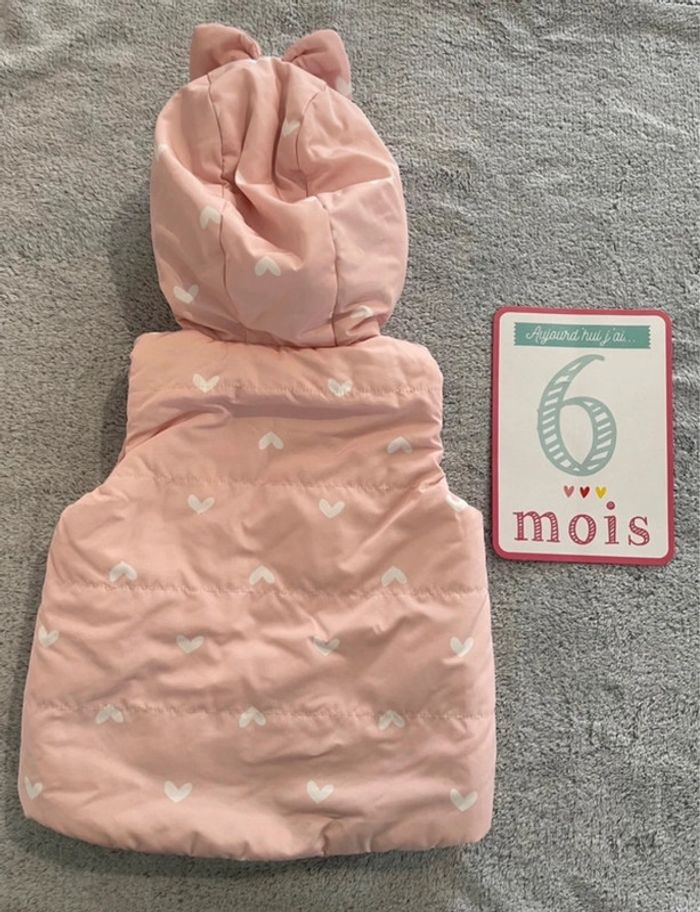 Doudoune chaude sans manche, fille, 6 mois, neuve - photo numéro 2