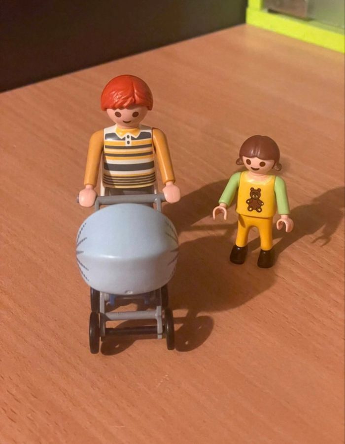 Lot Playmobil Papa&enfant et landau n°4408 - photo numéro 2