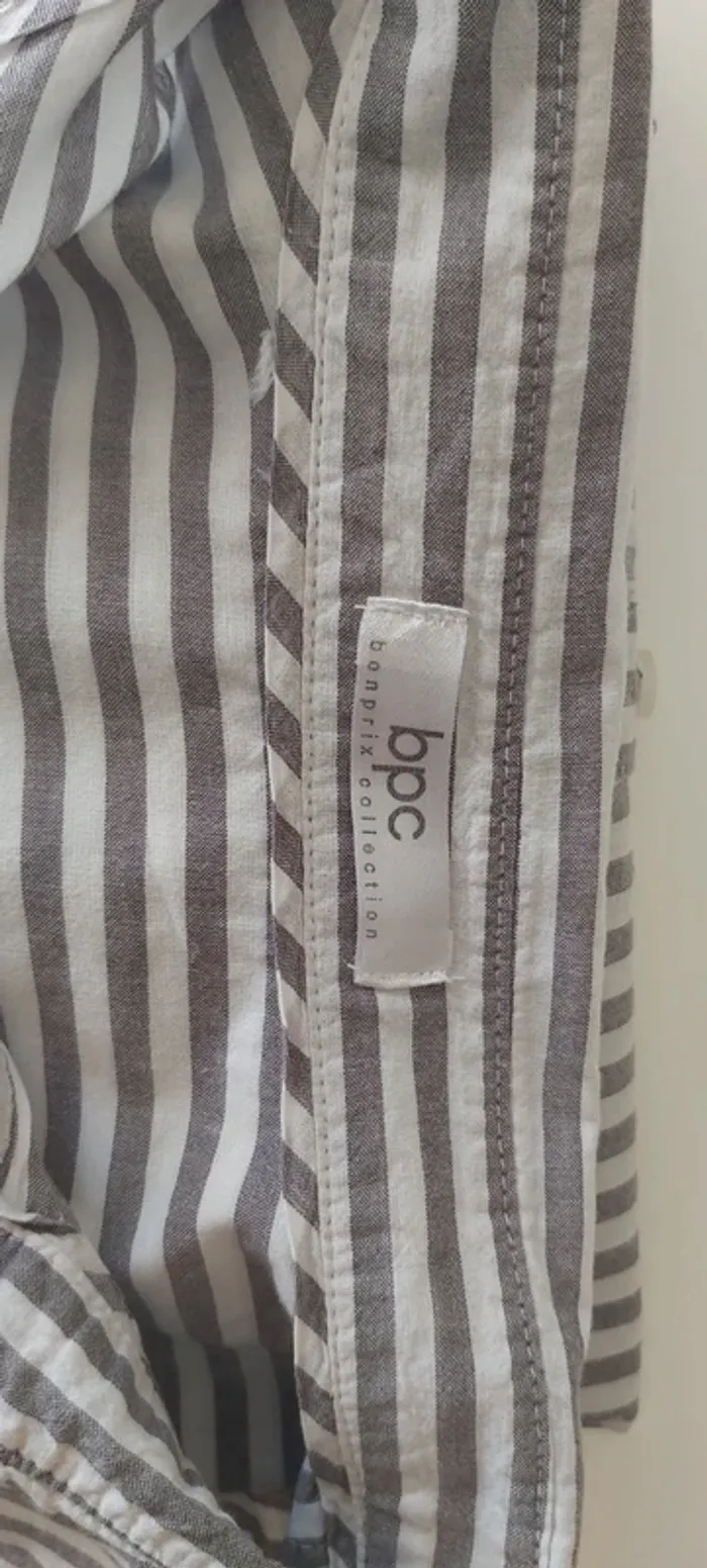 Chemise blanche rayée grise XL - photo numéro 4