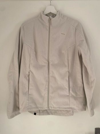 Polaire de randonnée montagne femme, MH500 full zip beige