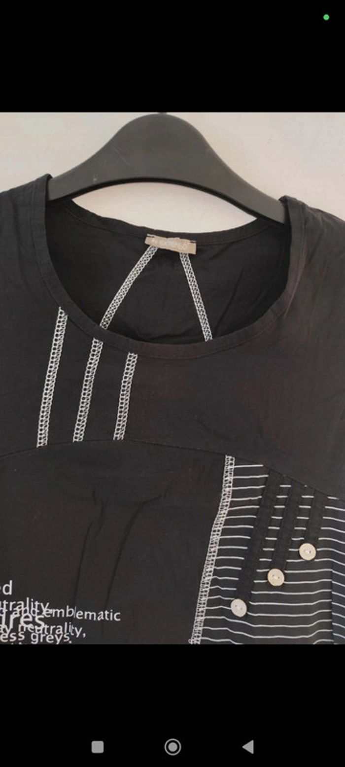 Robe légère noire à motifs blancs taille 38 - photo numéro 3