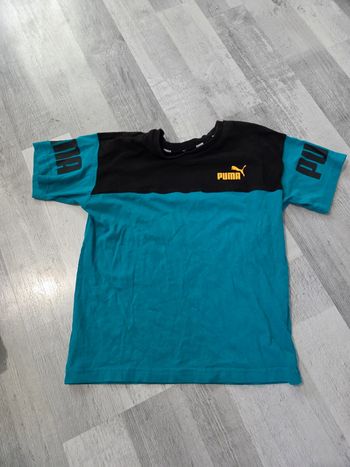 Tee shirt puma noir et vert