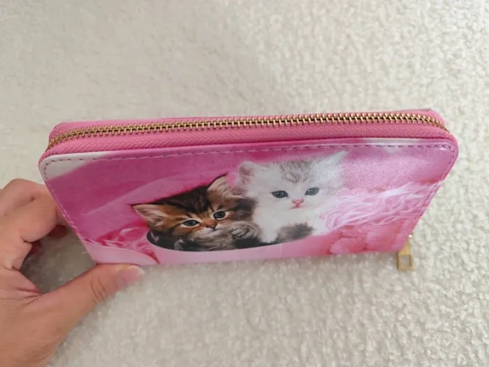 Portefeuille rose chat chaton neuf - photo numéro 2