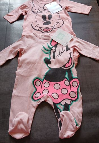 lot 2 pyjamas en coton fille Minnie disney 54 cm 1 mois