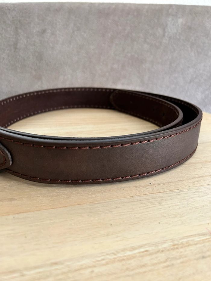 Ceinture en cuir taille 105 cm marron - photo numéro 2
