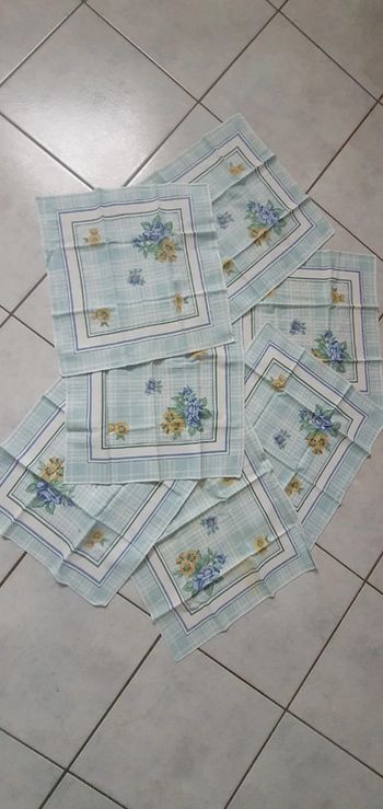 Lot de 6 serviettes de table vintage